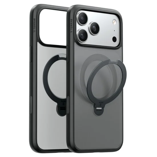 Калъф Torras - Ostand Spin Series - iPhone 18 Pro Max / iPhone 17 Pro Max - Черен