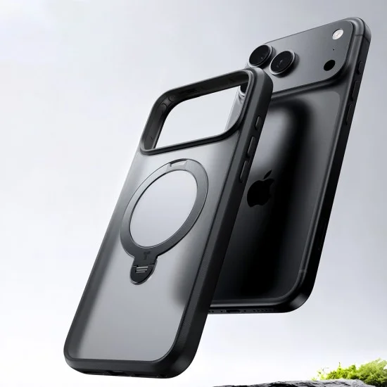 Калъф Torras - Ostand Spin Series - iPhone 18 Pro / iPhone 17 Pro - Черен
