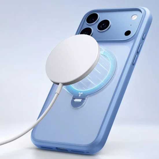 Калъф Torras - Ostand Spin Series - iPhone 18 Pro / iPhone 17 Pro - Син