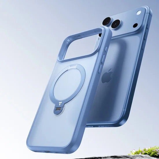 Калъф Torras - Ostand Spin Series - iPhone 18 Pro / iPhone 17 Pro - Син