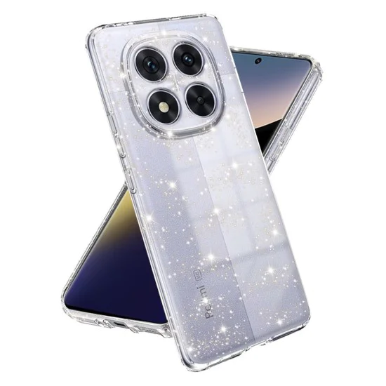 Калъф за XXiaomi Redmi Note 14 Pro 5G / Poco X7 - Серия SparkleSkin - Прозрачен