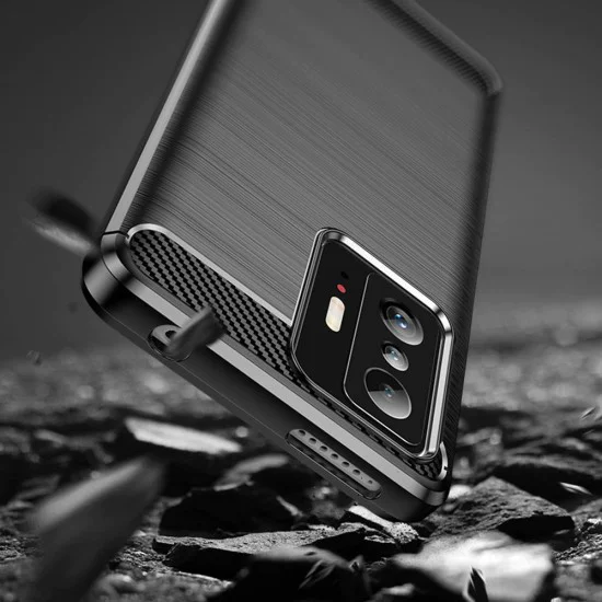 Калъф за Xiaomi 11T / 11T Pro - Carbon Silicone - Черен