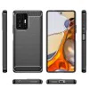 Калъф за Xiaomi 11T / 11T Pro - Carbon Silicone - Черен