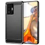 Калъф за Xiaomi 11T / 11T Pro - Carbon Silicone - Черен
