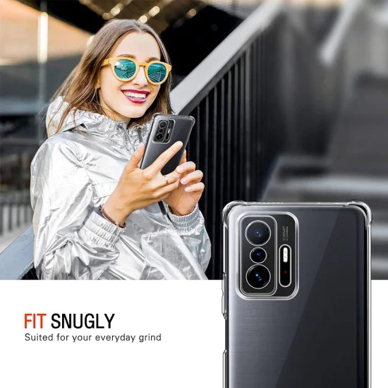 Калъф за Xiaomi 11T / 11T Pro - Удароустойчив прозрачен силикон - прозрачен