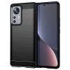 Калъф за Xiaomi 12/12X - Carbon Silicone - Черен