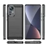 Калъф за Xiaomi 12/12X - Carbon Silicone - Черен