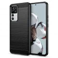 Калъф за Xiaomi 12T / 12T Pro - Carbon Silicone - Черен