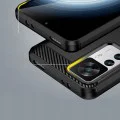 Калъф за Xiaomi 12T / 12T Pro - Carbon Silicone - Черен