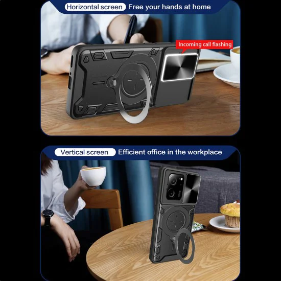 Калъф за Xiaomi 13T / 13T Pro - CamGuard Pro - Черен