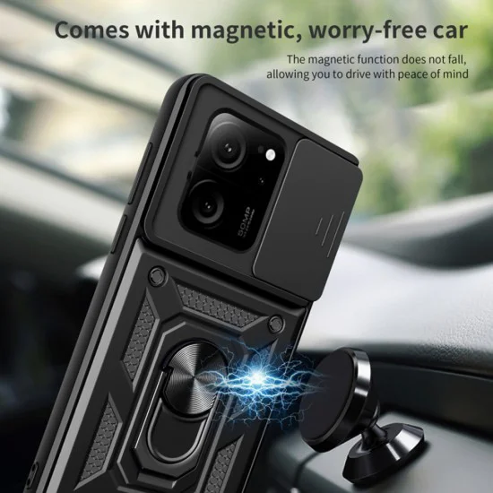 Калъф за Xiaomi 13T / 13T Pro - CamShield Series - черен