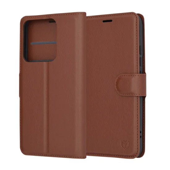 Калъф за Xiaomi 14 - Кожено Протектор - Кафяв