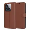 Калъф за Xiaomi 14 Pro - Кожено Протектор - Кафяв