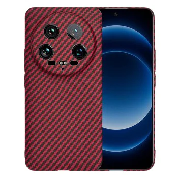 Калъф за Xiaomi 14 Ultra - Carbonite FiberShell - Червен
