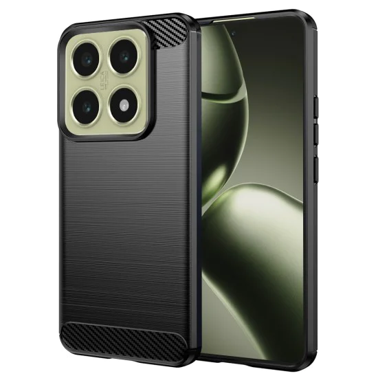 Калъф за Xiaomi 14T - Carbon Silicone - Черен