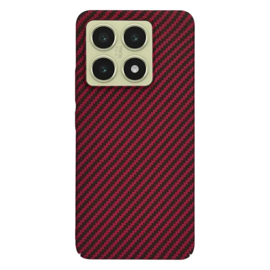 Калъф за Xiaomi 14T - Carbonite FiberShell - Червен