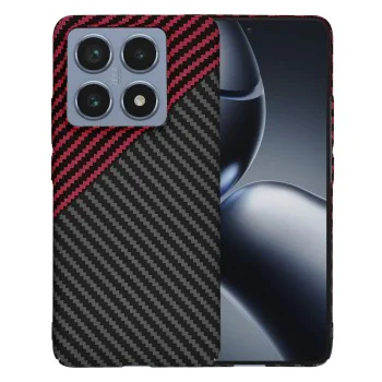 Калъф за Xiaomi 14T Pro - Carbonite FiberShell - Red Vortex