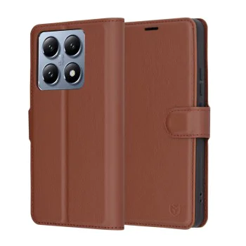 Калъф за Xiaomi 14T Pro - Кожено Протектор - Кафяв
