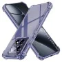 Калъф за Xiaomi 14T Pro - Techsuit - Удароустойчив Clear Silicone - Опушено Черен