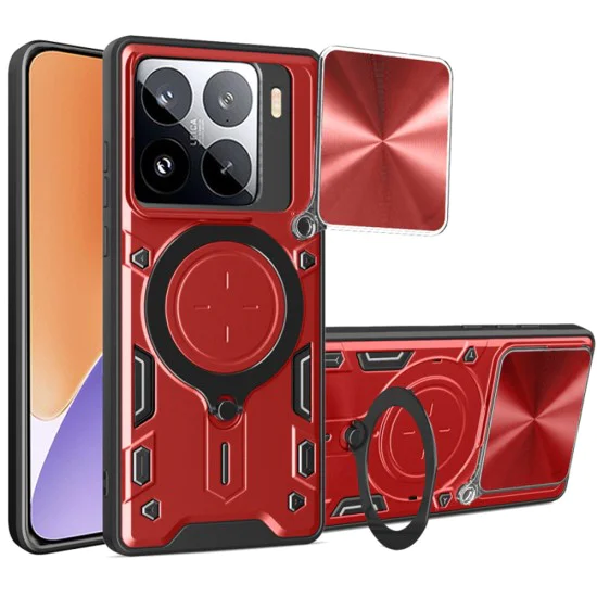 Калъф за Xiaomi 15 - CamGuard Pro - Червен