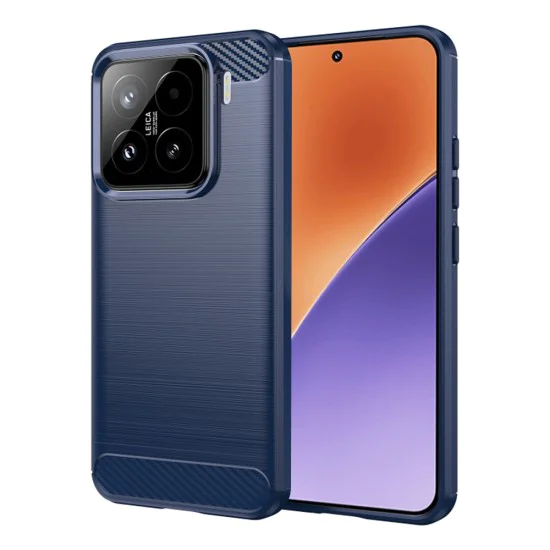 Калъф за Xiaomi 15 - Carbon Silicone - Blue