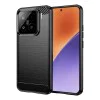 Калъф за Xiaomi 15 - Carbon Silicone - Черен