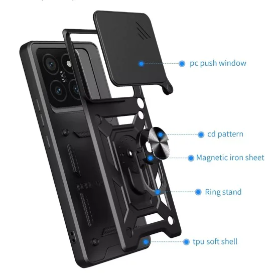 Калъф за Xiaomi 15 Pro - CamShield Series - черен