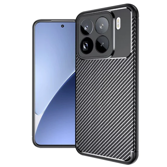 Калъф за Xiaomi 15 Pro - CarbonFiber - Черен