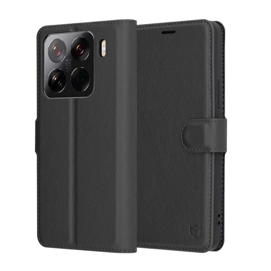 Калъф за Xiaomi 15 Pro - Кожено Протектор - Черен