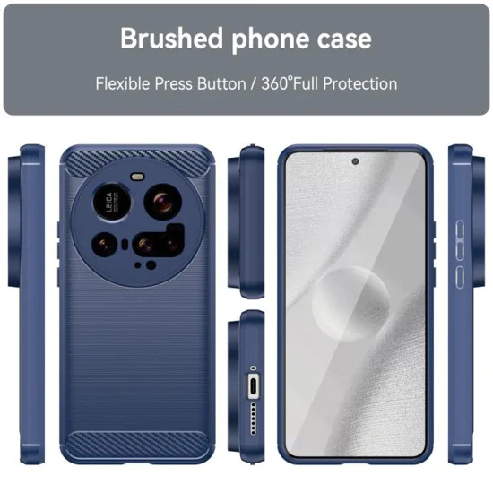 Калъф за Xiaomi 15 Ultra - Techsuit - Carbon Silicone - Blue