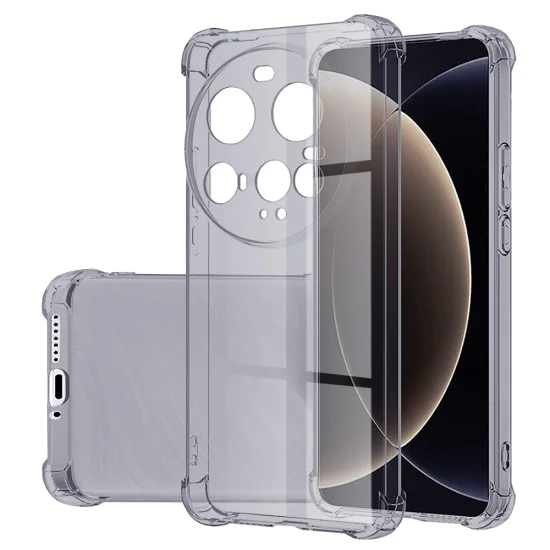 Калъф за Xiaomi 15 Ultra - Techsuit - Удароустойчив Clear Silicone - Опушено Черен