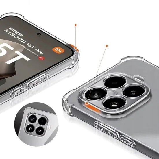 Калъф за Xiaomi 15T Pro - Techsuit - Shockproof Clear Silicone - Прозрачен