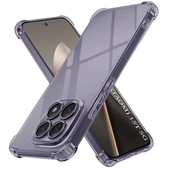Калъф за Xiaomi 15T - Shockproof Clear Silicone - Techsuit - Черен дим