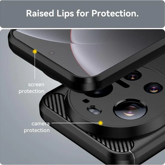 Калъф за Xiaomi 17 Ultra - Carbon Silicone - Techsuit - Син