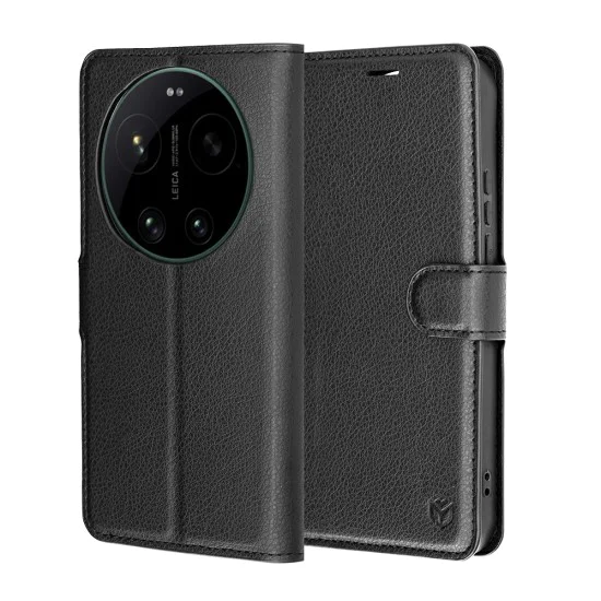 Калъф за Xiaomi 17 Ultra - Leather Folio - Techsuit - Черен