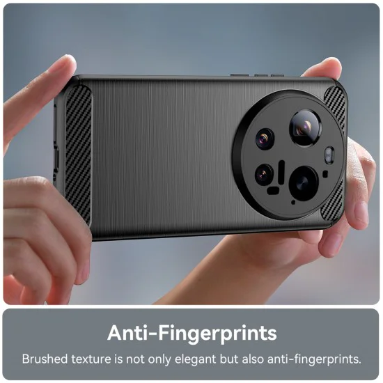Калъф за Xiaomi 17 Ultra - Techsuit Carbon Silicone - Черен