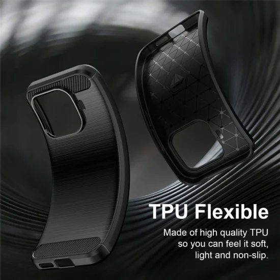 Калъф за Xiaomi 17T - Carbon Silicone - Techsuit - Син