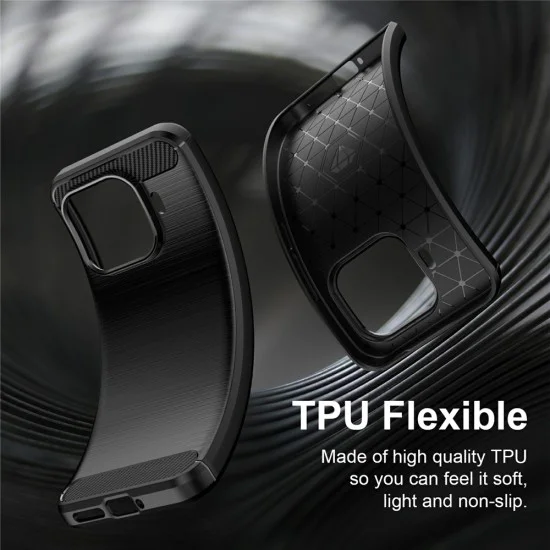 Калъф за Xiaomi 17T Pro - Carbon Silicone - Techsuit - Черен