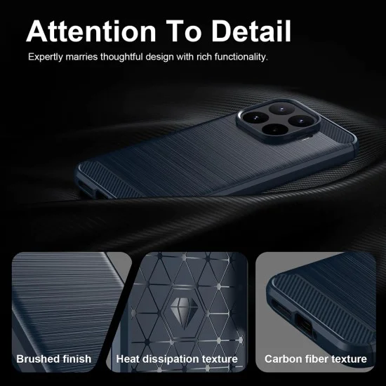 Калъф за Xiaomi 17T Pro - Carbon Silicone - Techsuit - Син