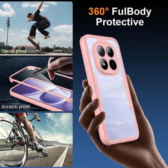 Калъф за Xiaomi 17T Pro - ColorVerse 360 Series + протектор - Techsuit - Розов