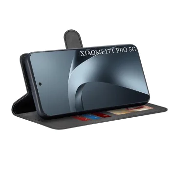 Калъф за Xiaomi 17T Pro - Diary Book - Techsuit - Черен