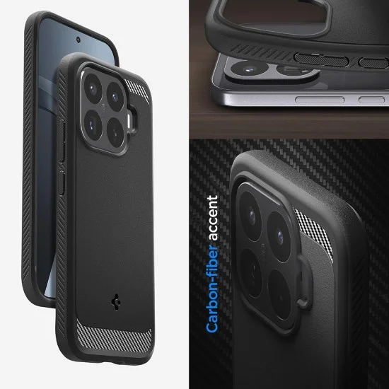Калъф за Xiaomi 17T - Rugged Armor (ACS11870) - Spigen - Черен
