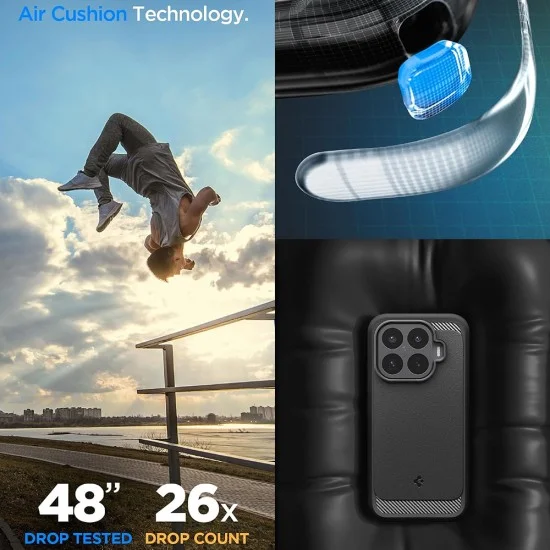 Калъф за Xiaomi 17T - Rugged Armor (ACS11870) - Spigen - Черен