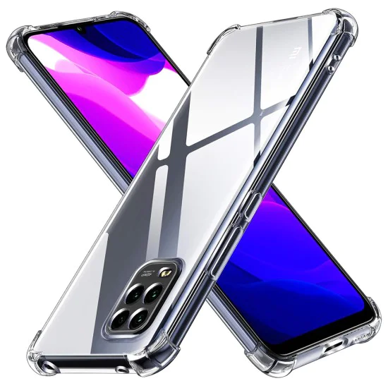 Калъф за Xiaomi Mi 10 Lite - Удароустойчив Прозрачен Силиконов - Прозрачен