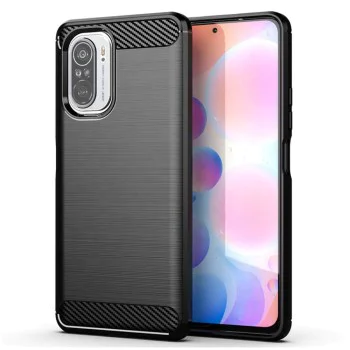 Калъф за Xiaomi Mi 11i / Poco F3 - Carbon Silicone - Черен