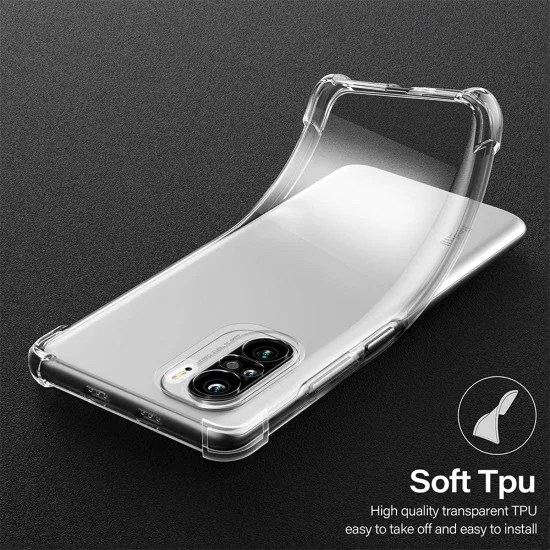 Калъф за Xiaomi Mi 11i / Poco F3 - Удароустойчив Clear Clear Silicone - Clear