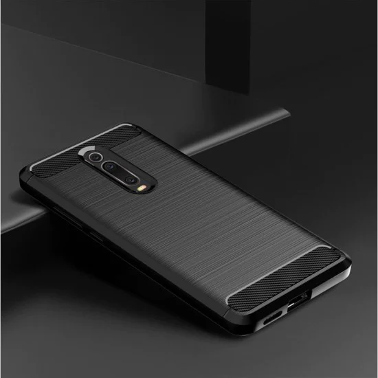 Калъф за Xiaomi Mi 9T / Mi 9T Pro / Redmi K20 / Redmi K20 Pro - Carbon Silicone - Черен
