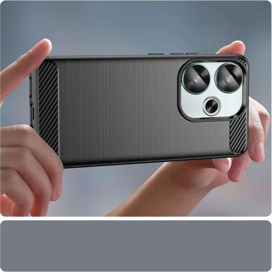 Калъф за Xiaomi Poco F6 - Carbon Silicone - Blue