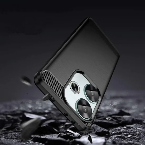 Калъф за Xiaomi Poco F6 - Carbon Silicone - Blue
