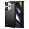 Калъф за Xiaomi Poco F6 - Carbon Silicone - Черен